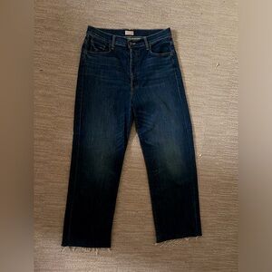 MOTHER - Rambler Zip Ankle Fray mid-rise straight-leg jeans